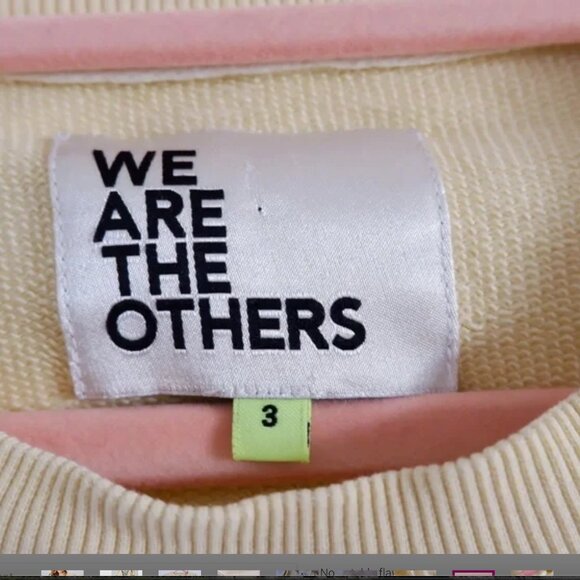 WE ARE THE OTHERS Slouch Sweatshirt in Lemon Skull - Size 3 - Picture 8 of 9